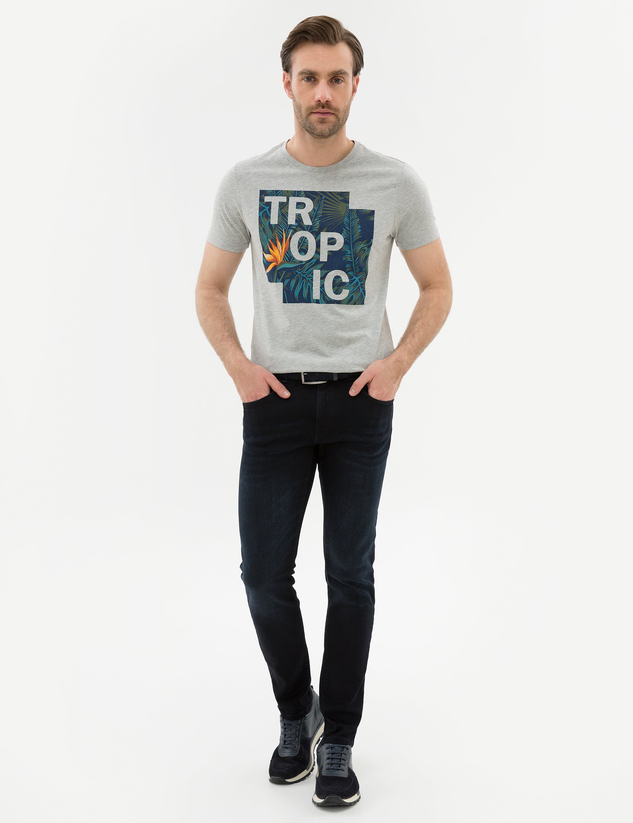 Koyu Lacivert Slim Fit Jean Pantolon