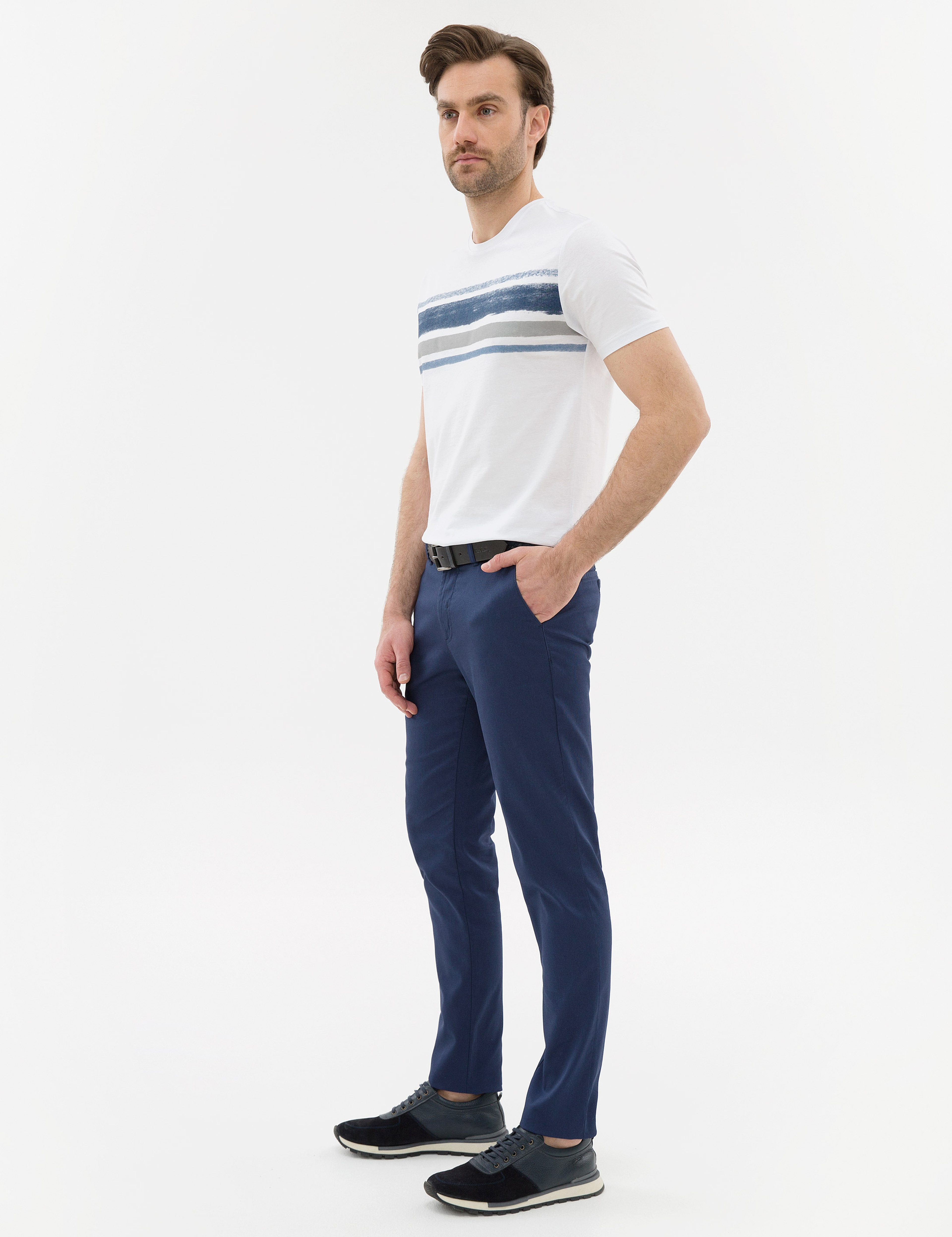 İndigo Slim Fit Kanvas Pantolon - Image 2