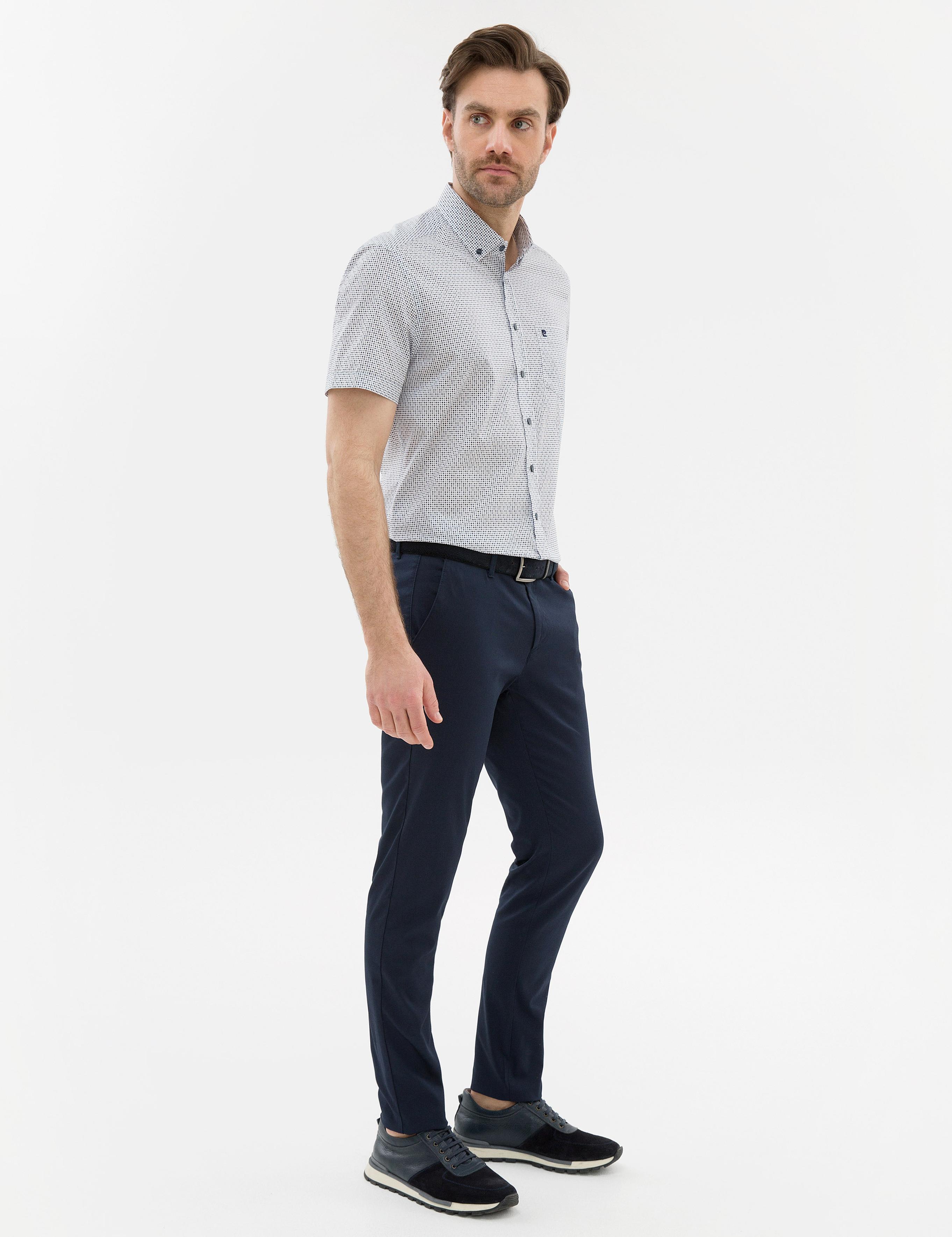 Lacivert Slim Fit Kanvas Pantolon