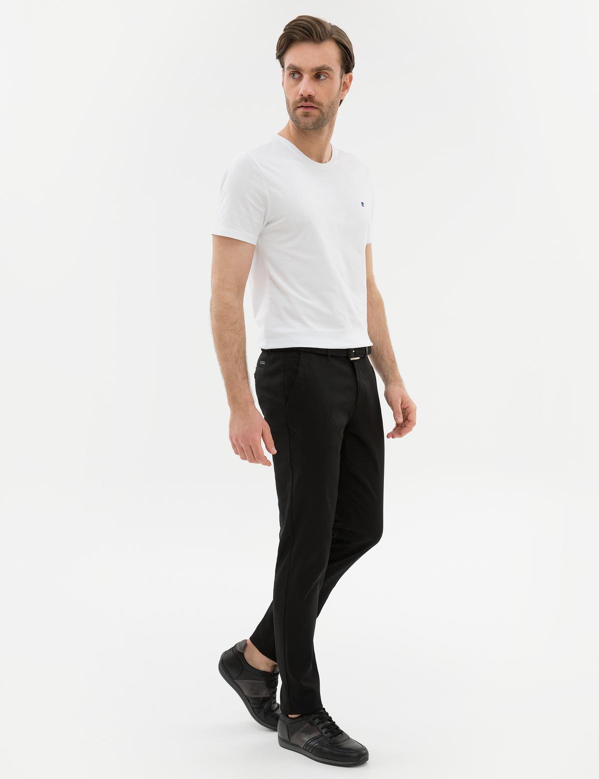 Siyah Slim Fit Chino Pantolon - 50219693111