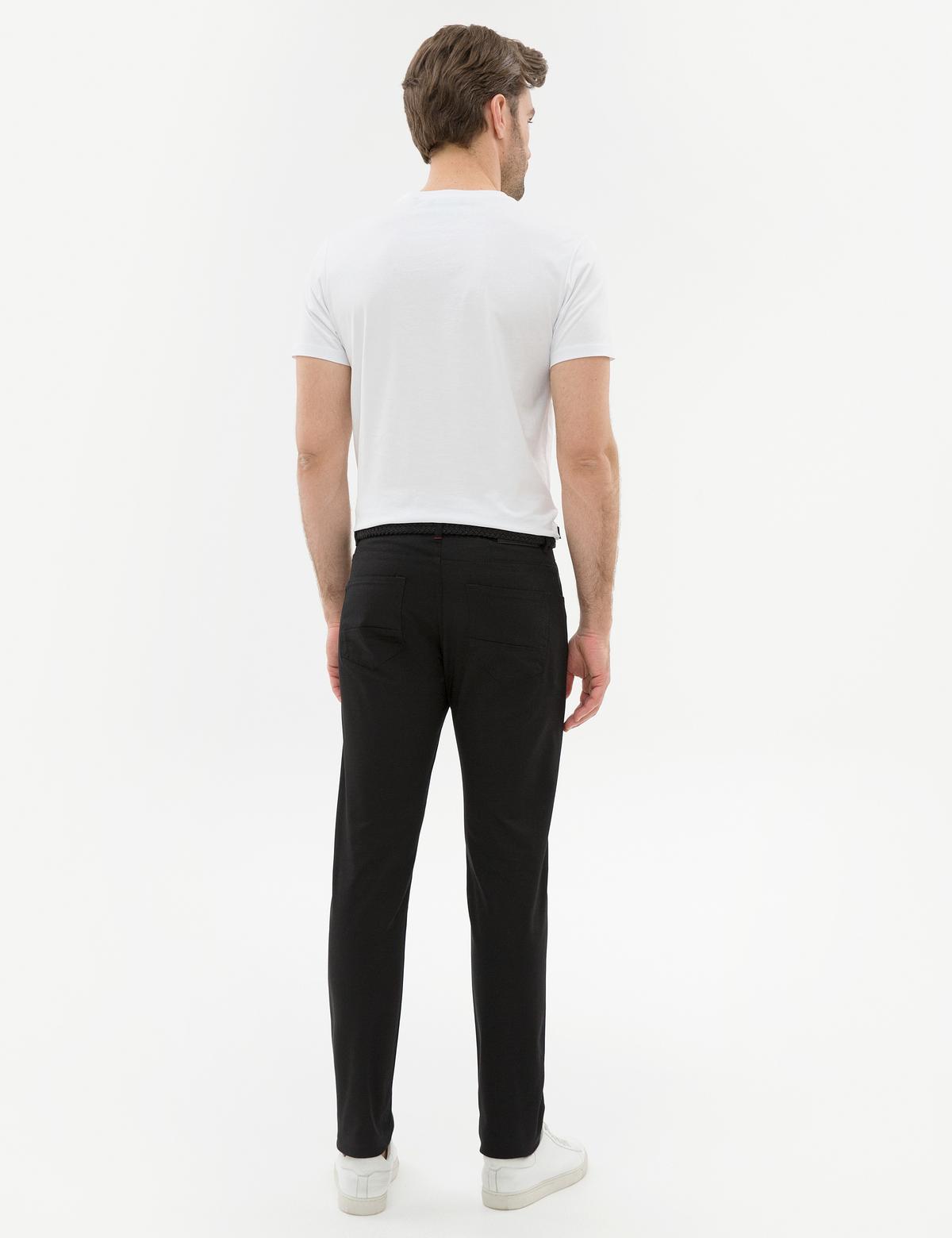 Siyah Slim Fit Kanvas Pantolon - 50219702010