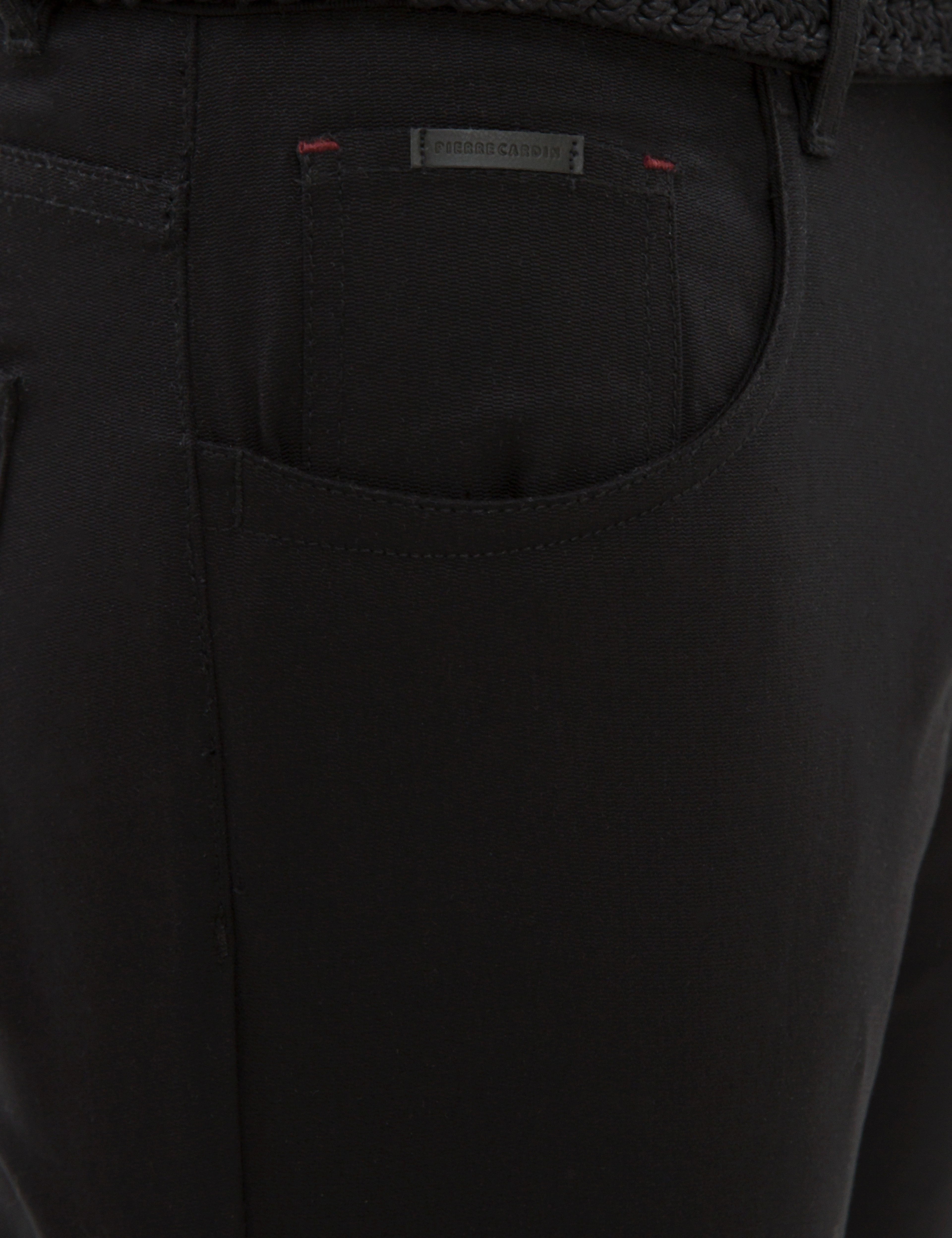 Siyah Slim Fit Kanvas Pantolon - Image 4