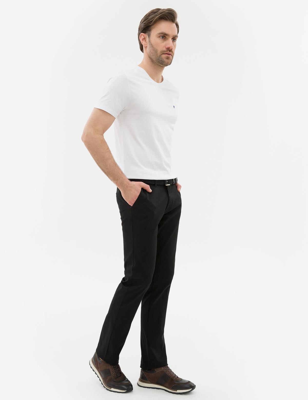 Siyah Regular Fit Chino Pantolon - 50219717072