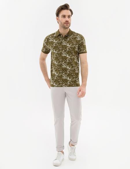 Açık Haki Slim Fit Polo Yaka Tişört - 50220090021