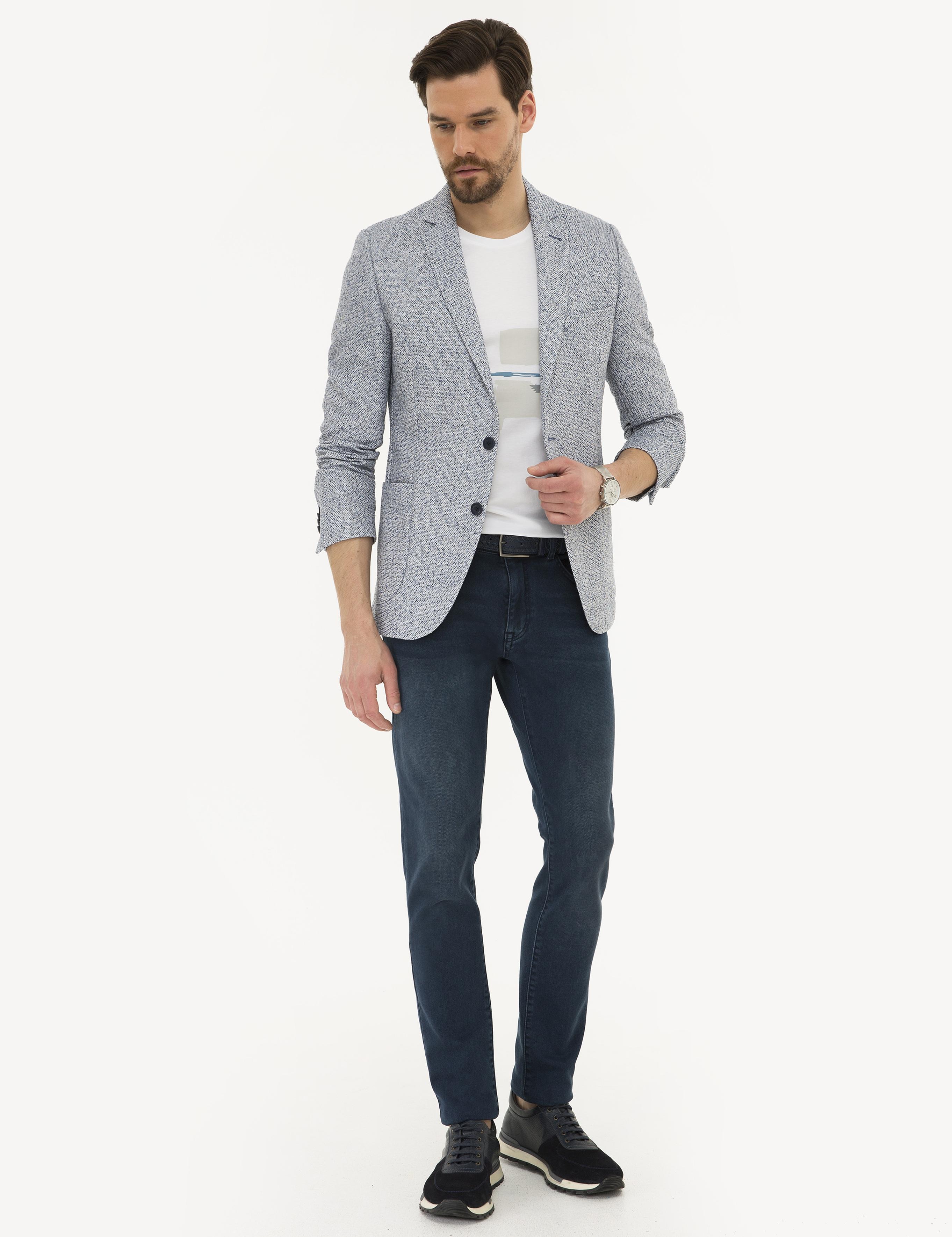 Açık Mavi Ekstra Slim Fit Ceket