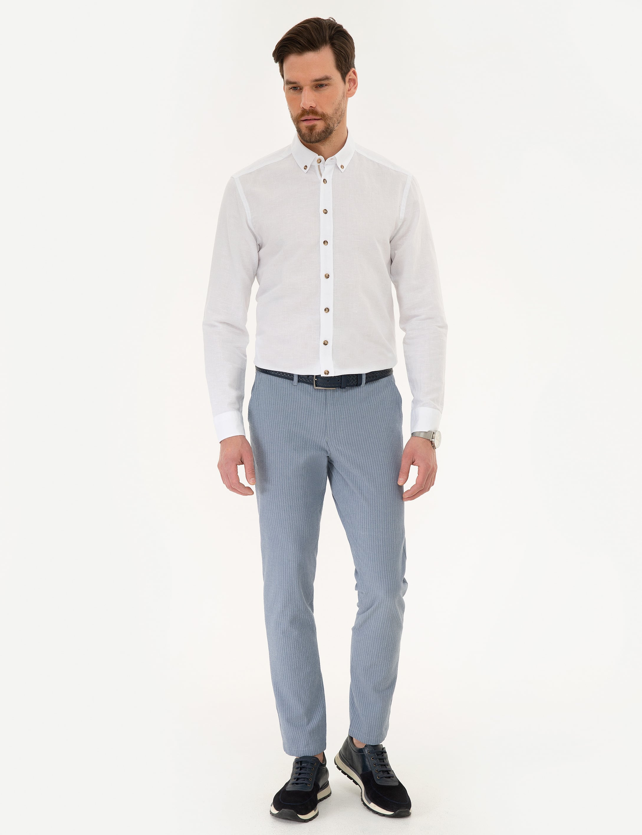 Açık Mavi Slim Fit Chino Pantolon