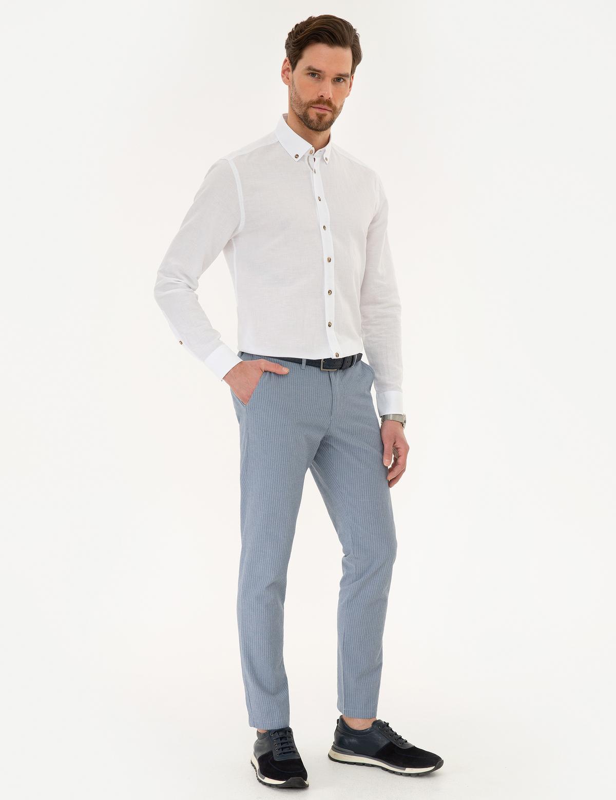 Açık Mavi Slim Fit Chino Pantolon - 50219678030