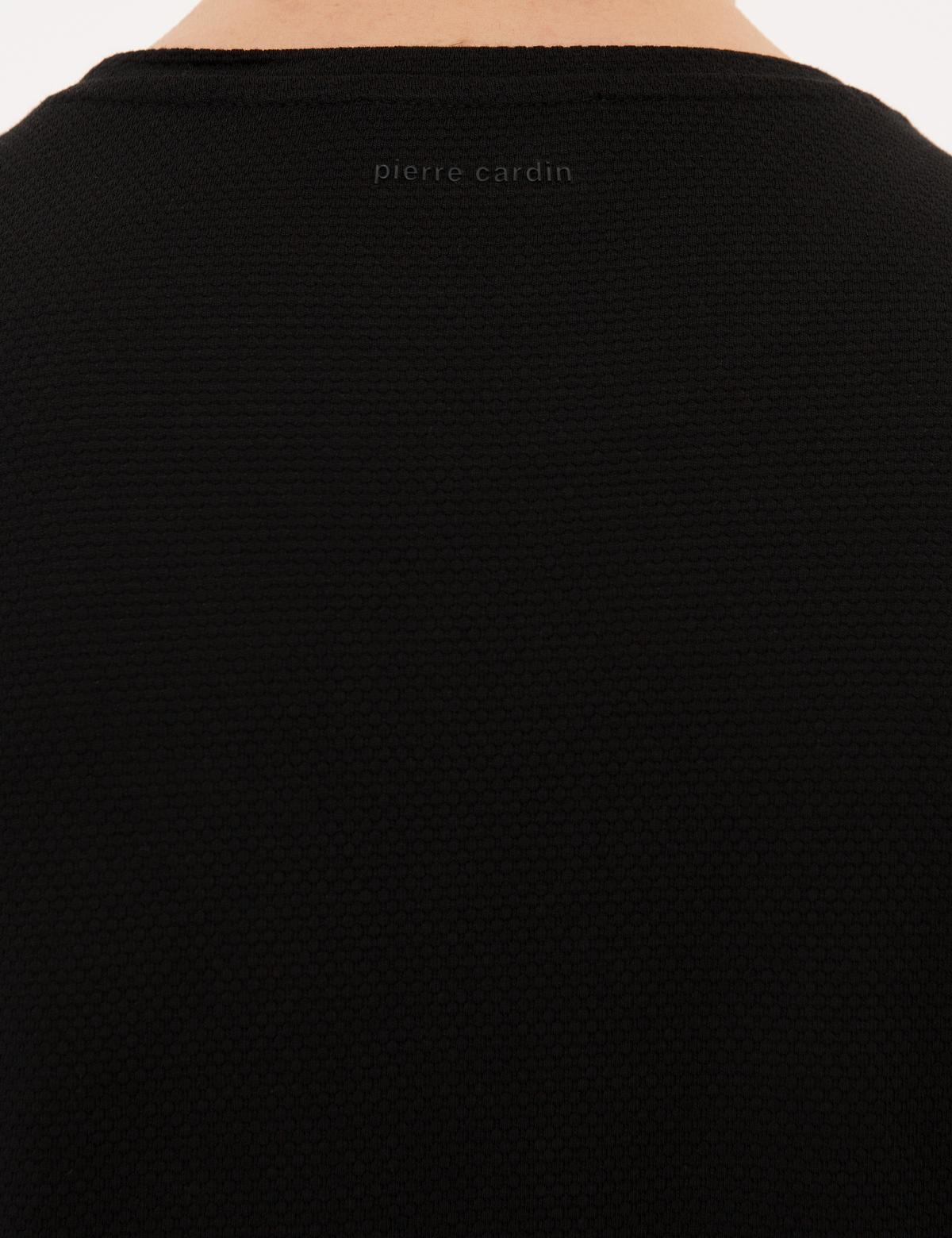 Siyah Slim Fit Bisiklet Yaka Tişört - 50218553016