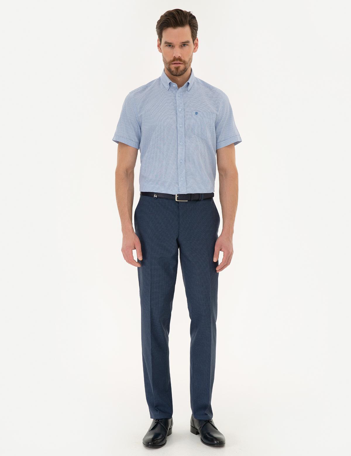 Mavi Slim Fit Kısa Kollu Gömlek - 50219313002