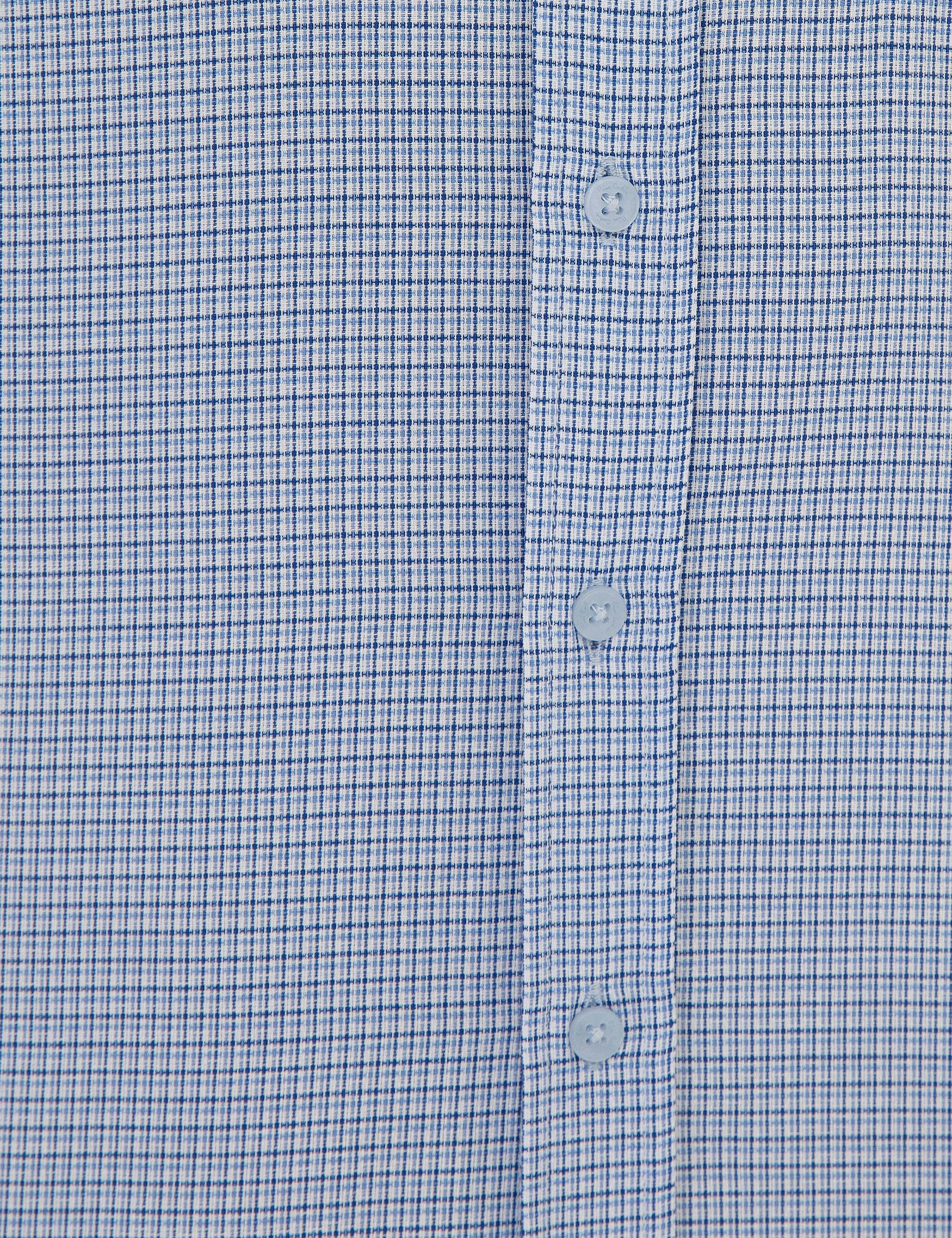 Mavi Slim Fit Kısa Kollu Gömlek