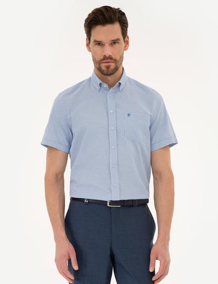 Mavi Slim Fit Kısa Kollu Gömlek - 50219313002