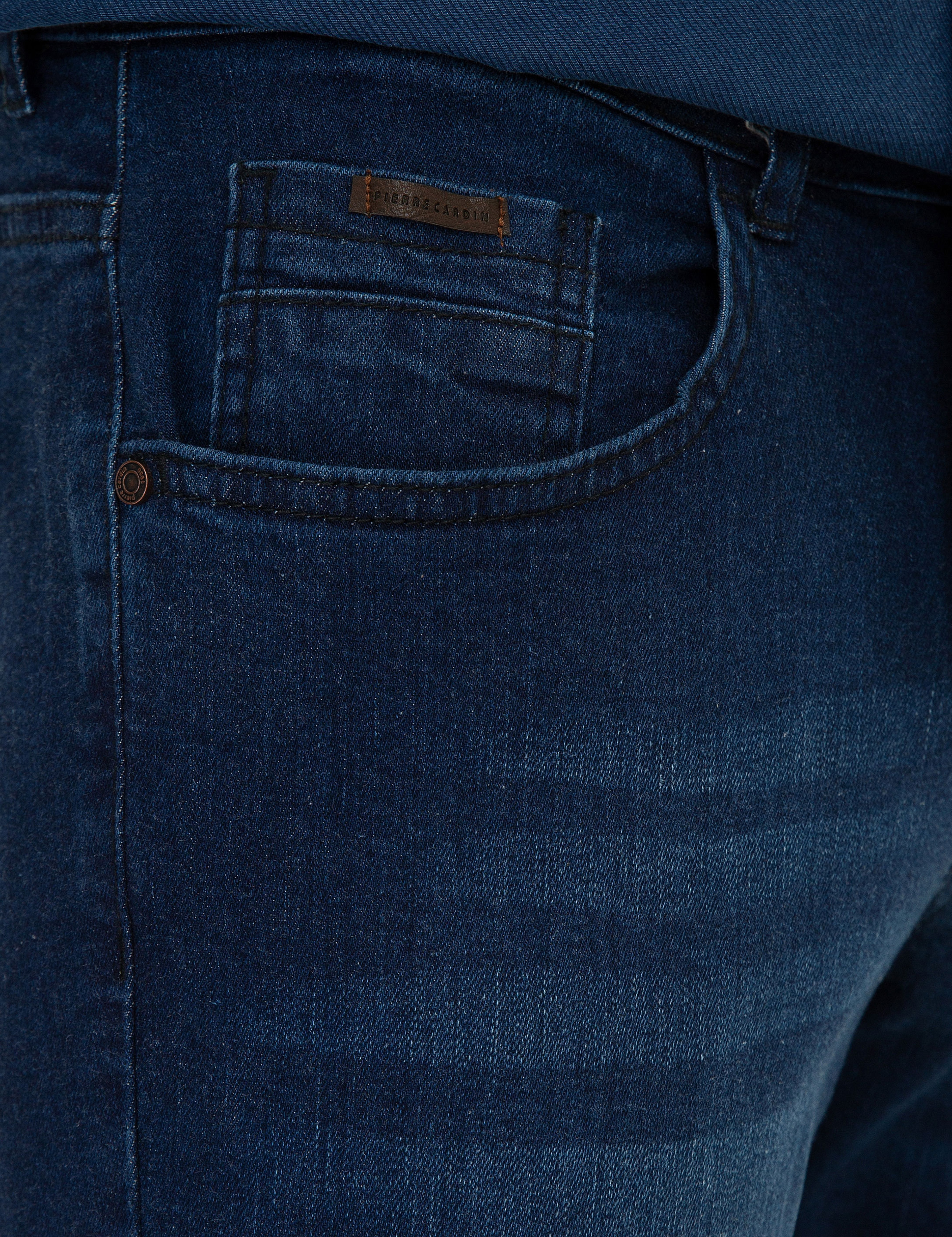 Lacivert Real Slim Fit Denim Pantolon - Image 4