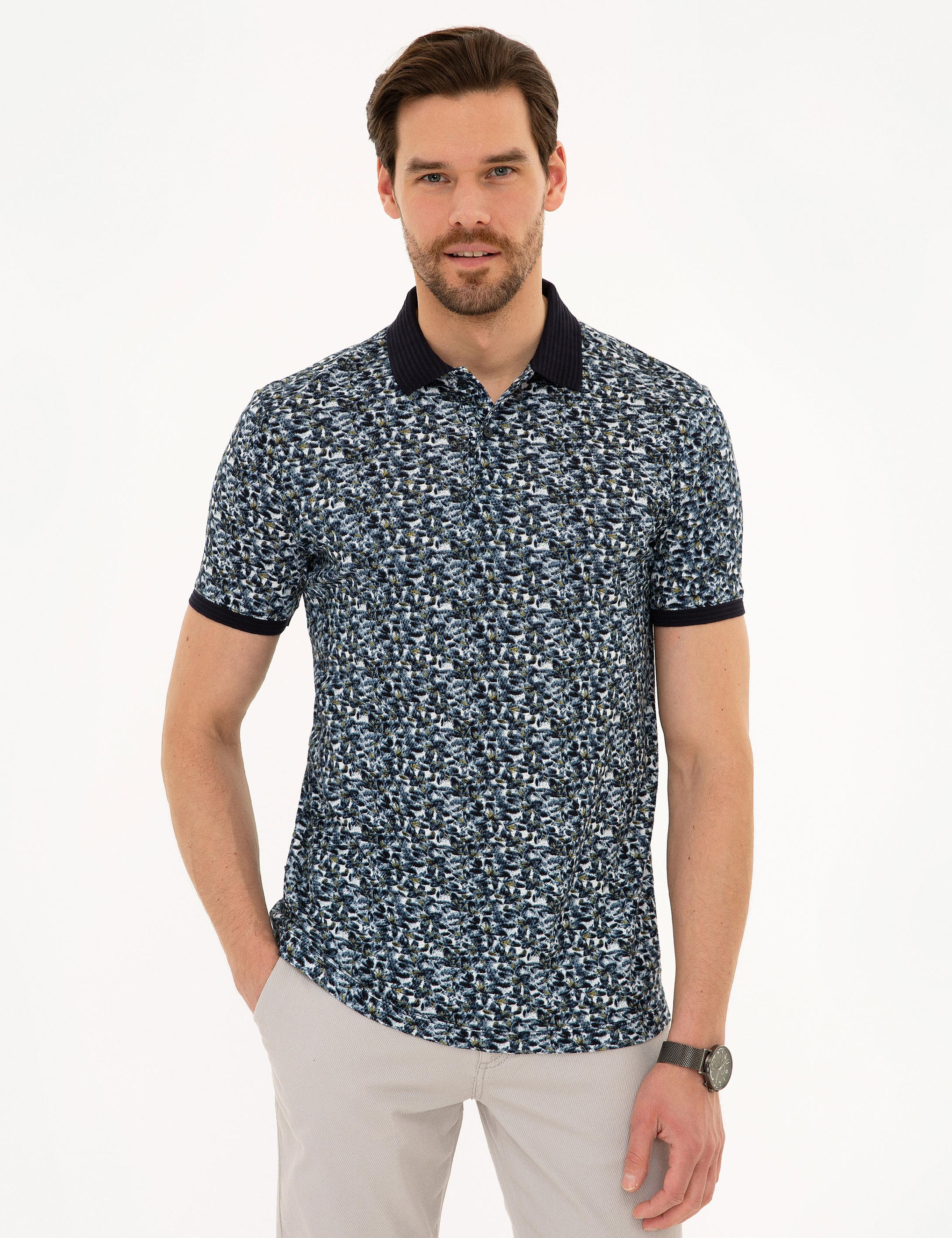 Lacivert Slim Fit Polo Yaka Tişört