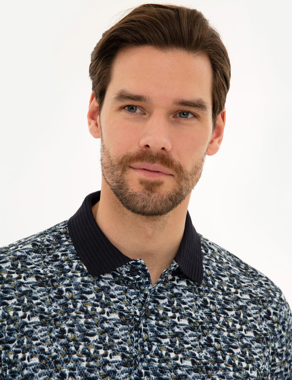 Lacivert Slim Fit Polo Yaka Tişört - 50220086001