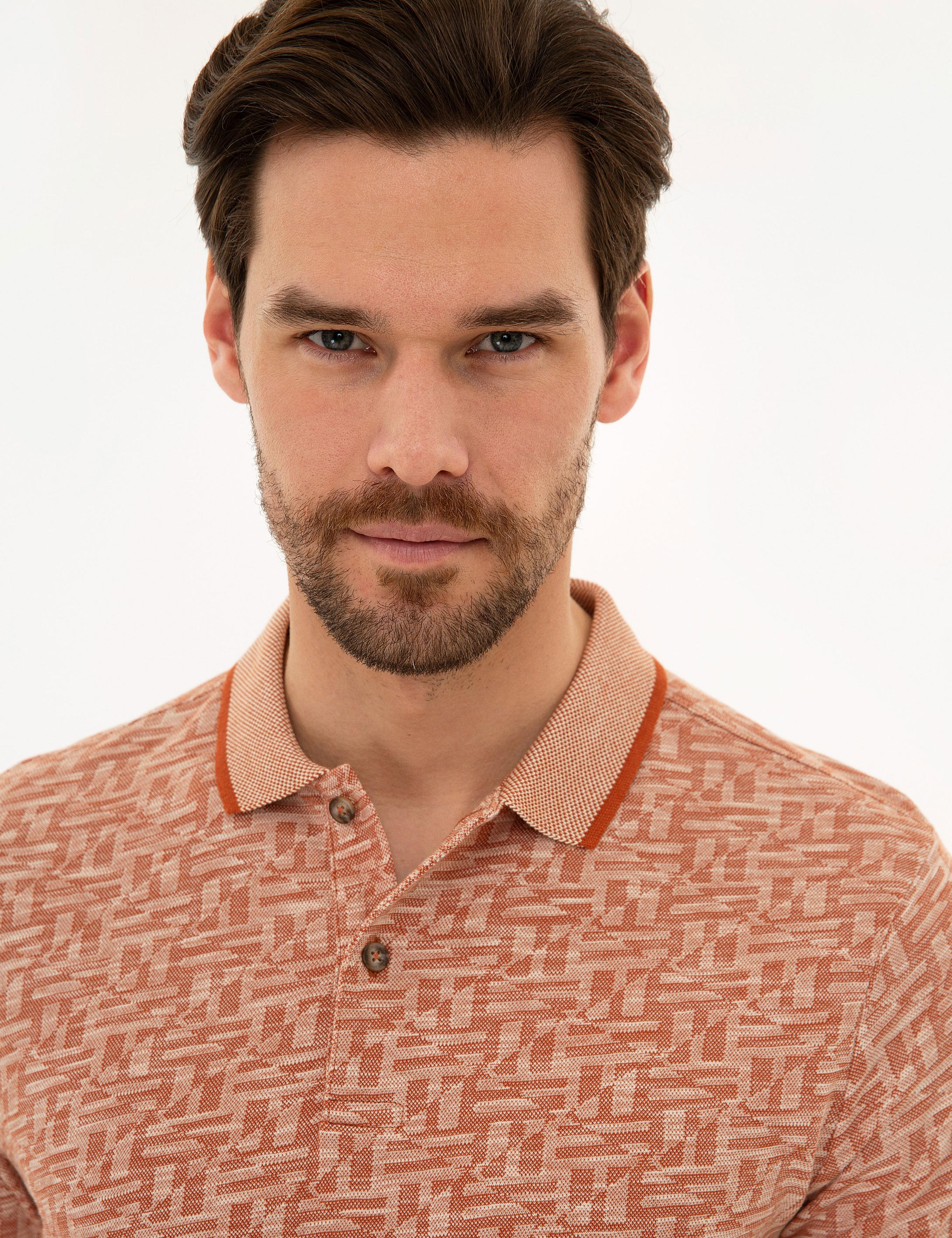 Kiremit Slim Fit Polo Yaka Tişört