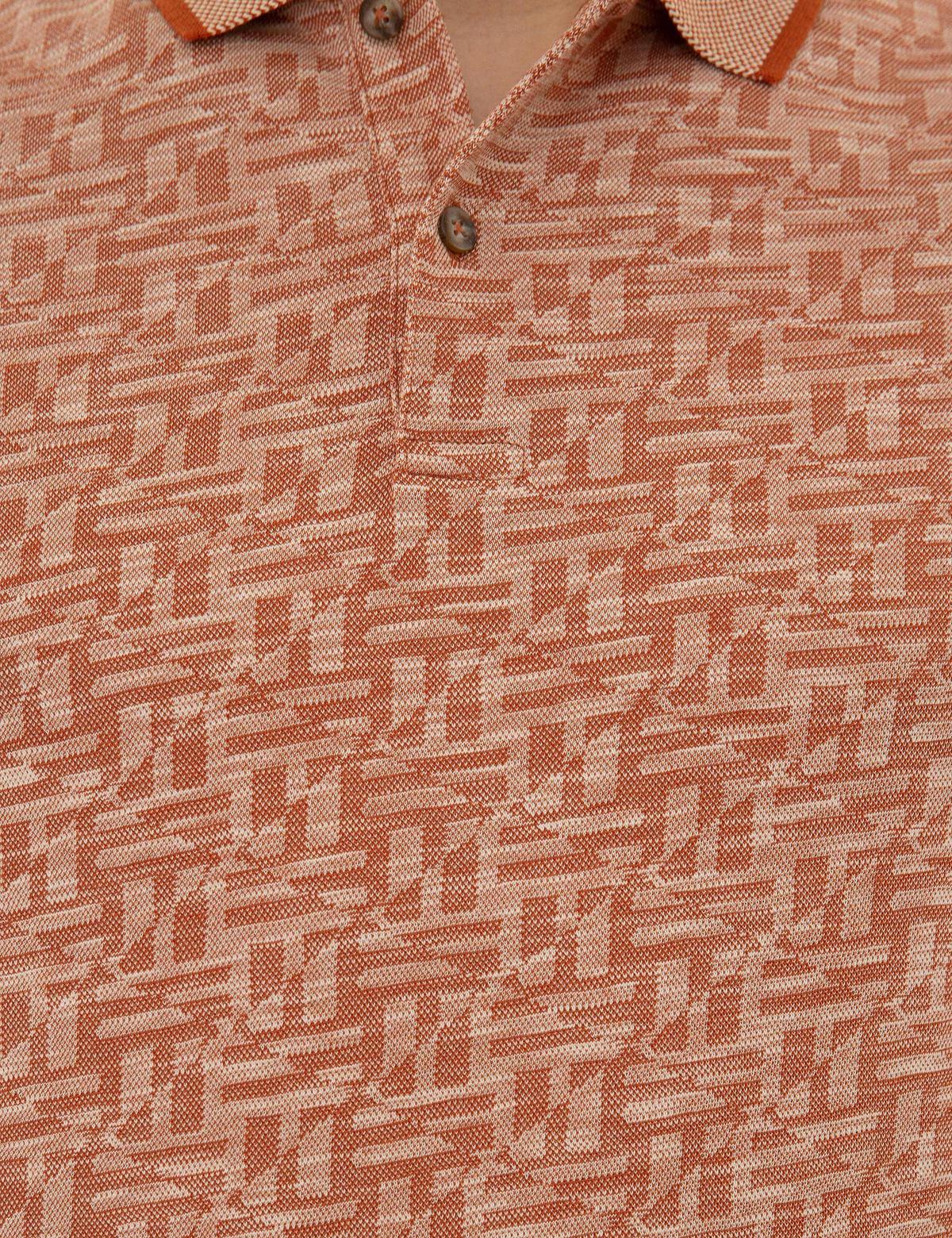 Kiremit Slim Fit Polo Yaka Tişört - 50218529037