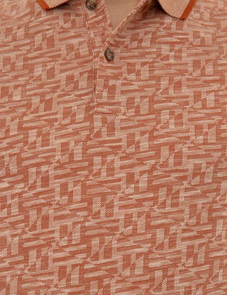 Kiremit Slim Fit Polo Yaka Tişört - 50218529037