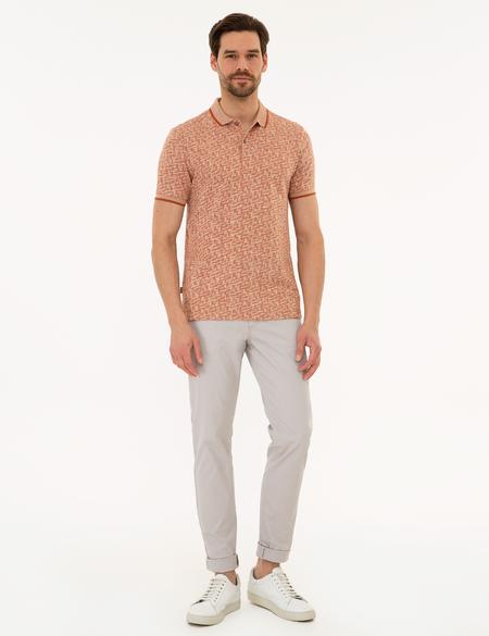 Kiremit Slim Fit Polo Yaka Tişört - 50218529037