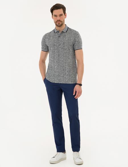 Lacivert Slim Fit Polo Yaka Tişört - 50218529046