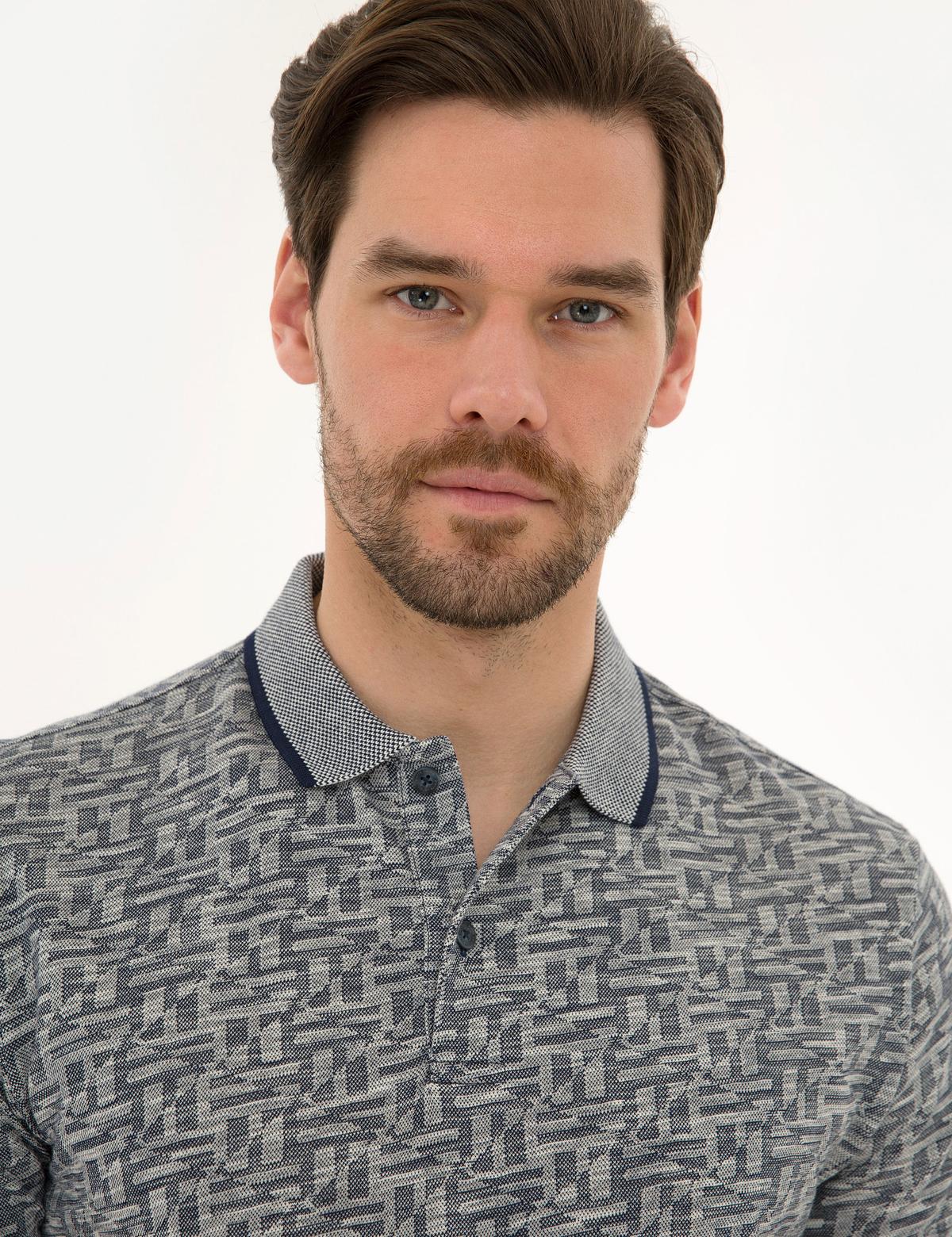 Lacivert Slim Fit Polo Yaka Tişört