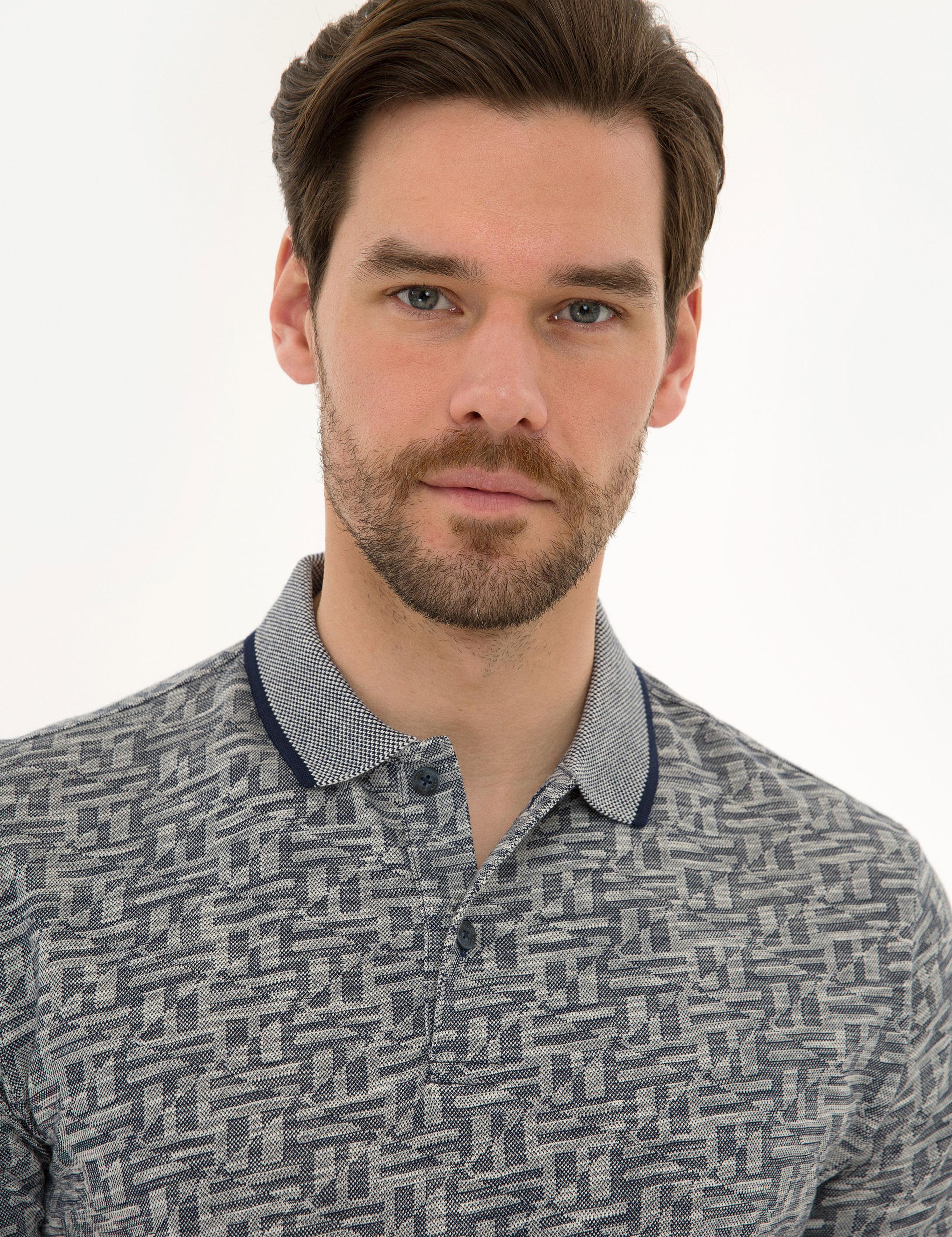 Lacivert Slim Fit Polo Yaka Tişört