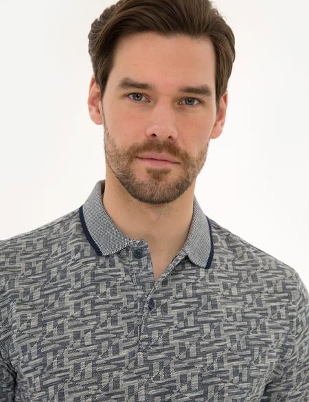 Lacivert Slim Fit Polo Yaka Tişört - 50218529046