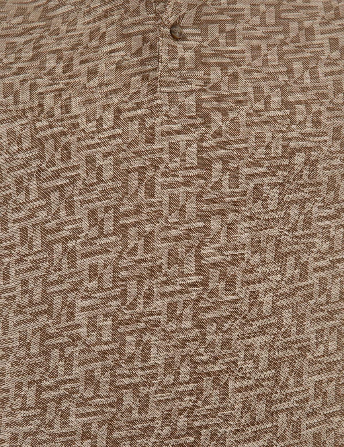 Kahverengi Slim Fit Polo Yaka Tişört - 50218529061