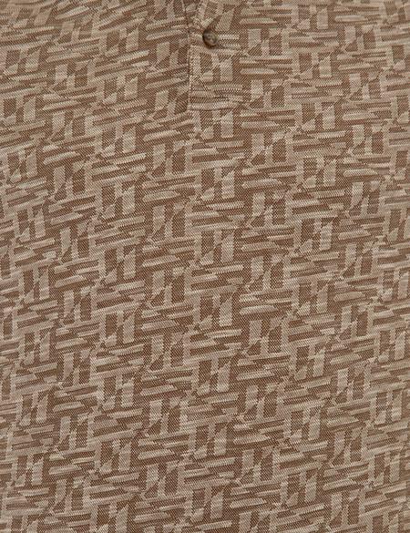 Kahverengi Slim Fit Polo Yaka Tişört - 50218529061