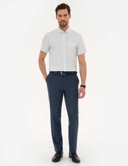 Beyaz Regular Fit Kısa Kollu Gömlek - 50219275002