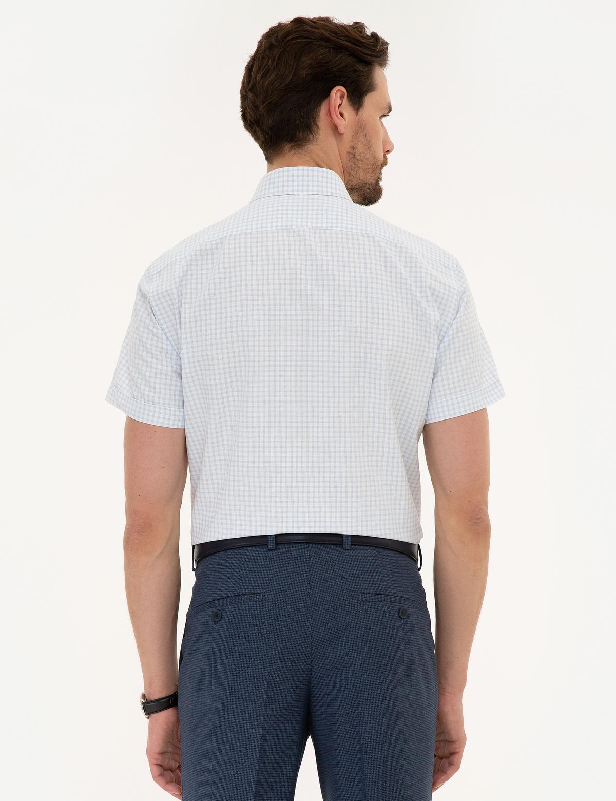 Açık Mavi Regular Fit Kısa Kollu Gömlek - 50219278005