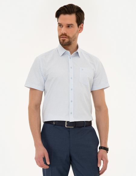 Açık Mavi Regular Fit Kısa Kollu Gömlek - 50219278005