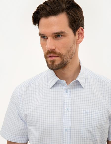 Açık Mavi Regular Fit Kısa Kollu Gömlek - 50219278005