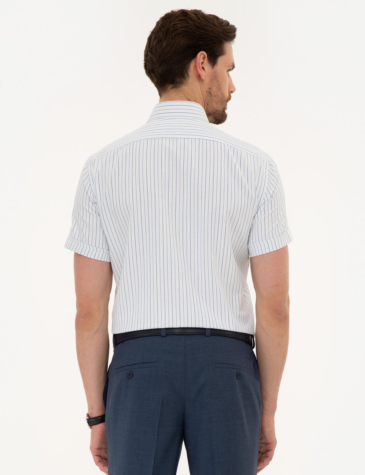 Beyaz Regular Fit Kısa Kollu Gömlek - 50219275002