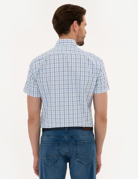 Açık Mavi Regular Fit Kısa Kollu Gömlek - 50219294009