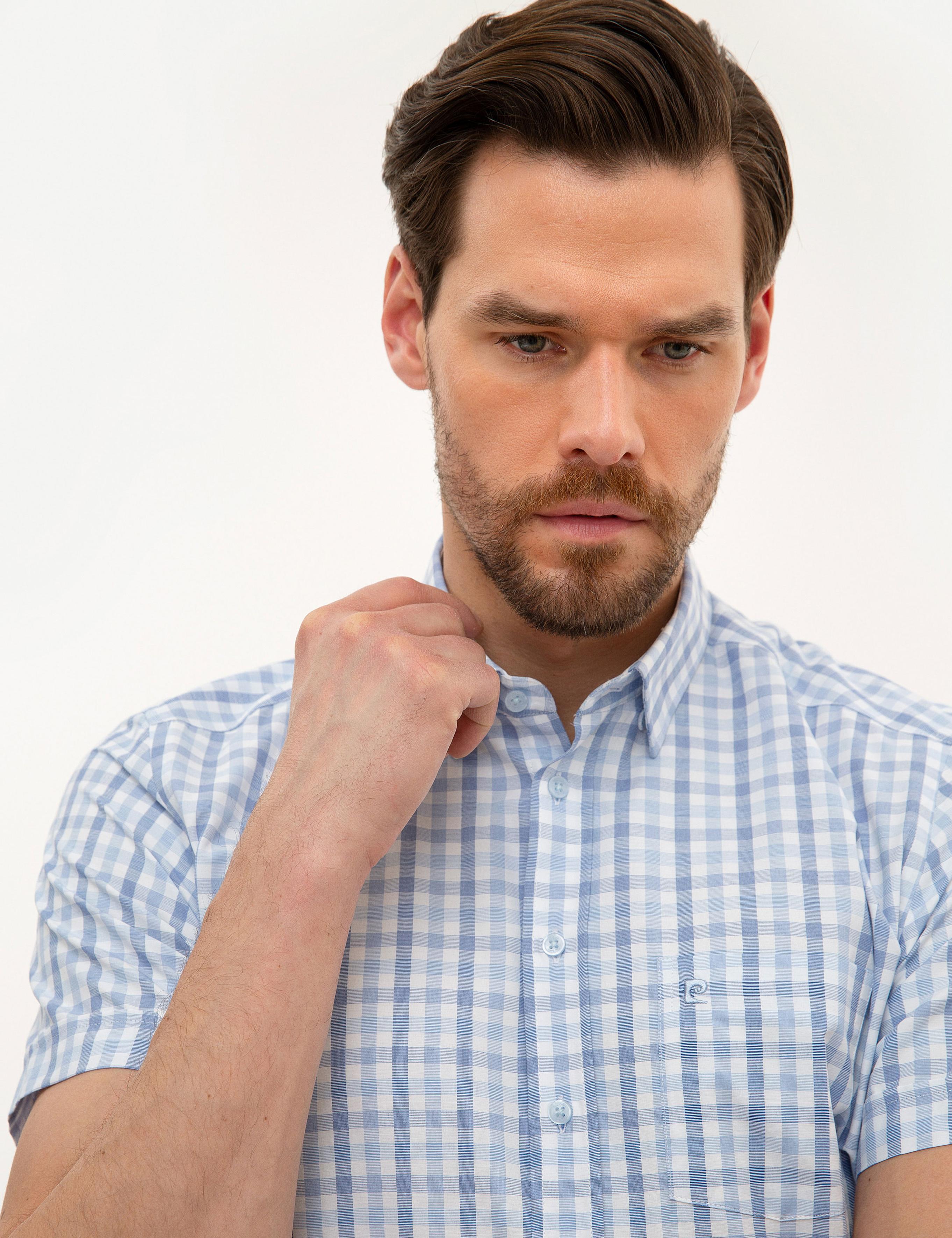 Açık Mavi Regular Fit Kısa Kollu Gömlek