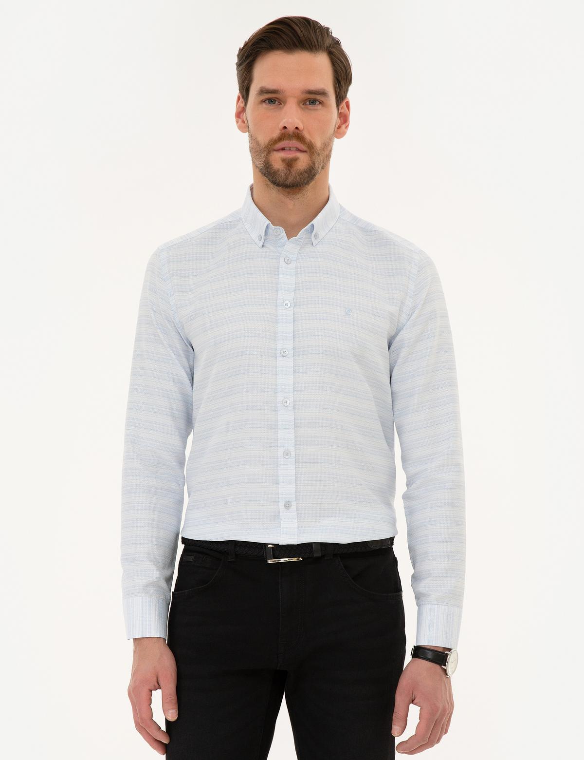 Açık Mavi Slim Fit Gömlek - 50219322005