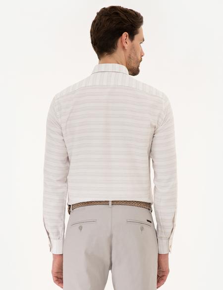 Bej Slim Fit Gömlek - 50219322014