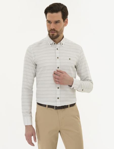 Haki Slim Fit Gömlek - 50219322023