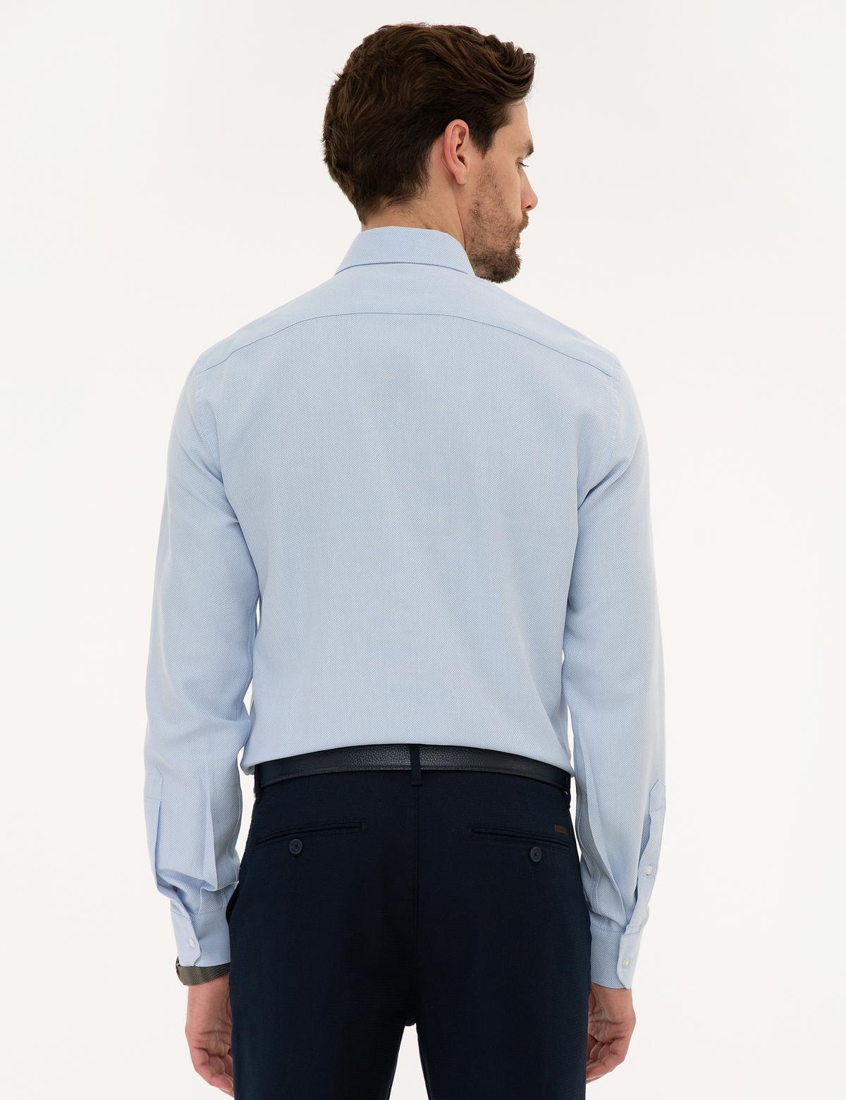 Açık Mavi Slim Fit Oxford Gömlek - 50220193022