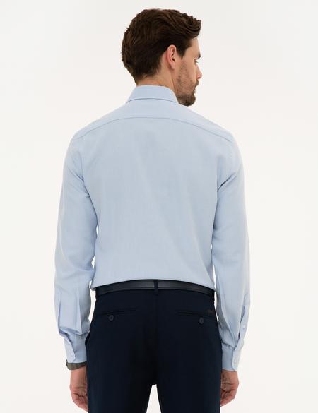 Açık Mavi Slim Fit Oxford Gömlek - 50220193022