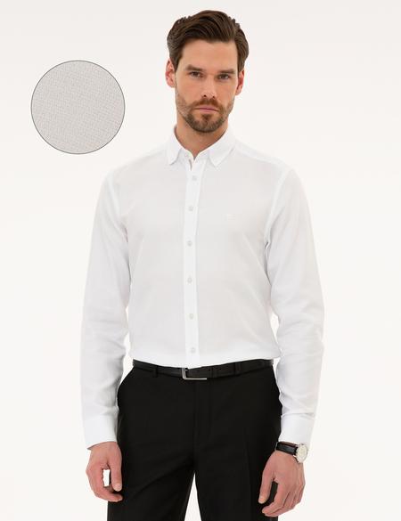 Beyaz Slim Fit Oxford Gömlek - 50220193001