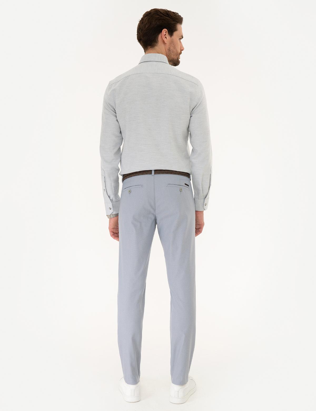 Açık Mavi Slim Fit Kanvas Pantolon - 50219459013