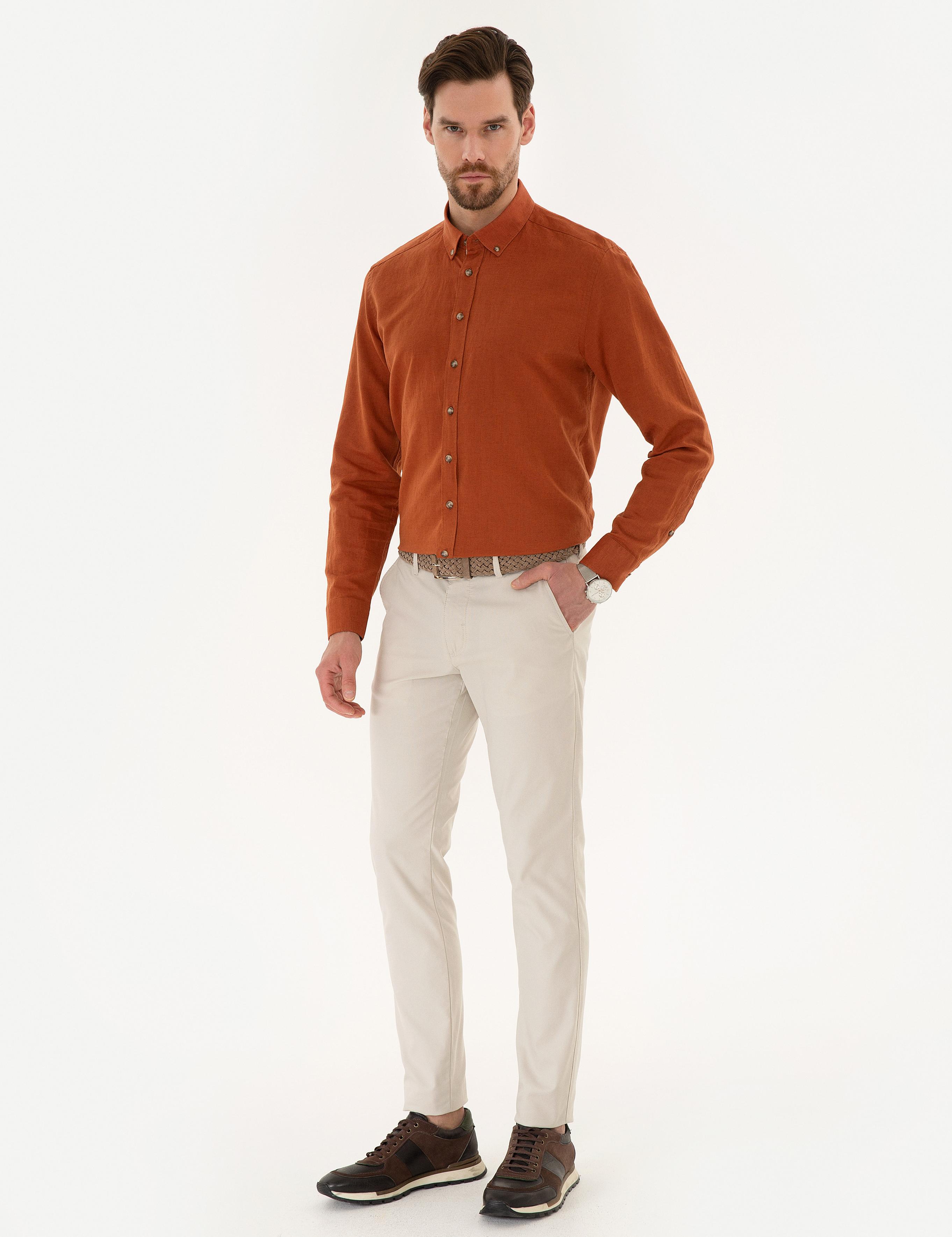 Taş Slim Fit Kanvas Pantolon