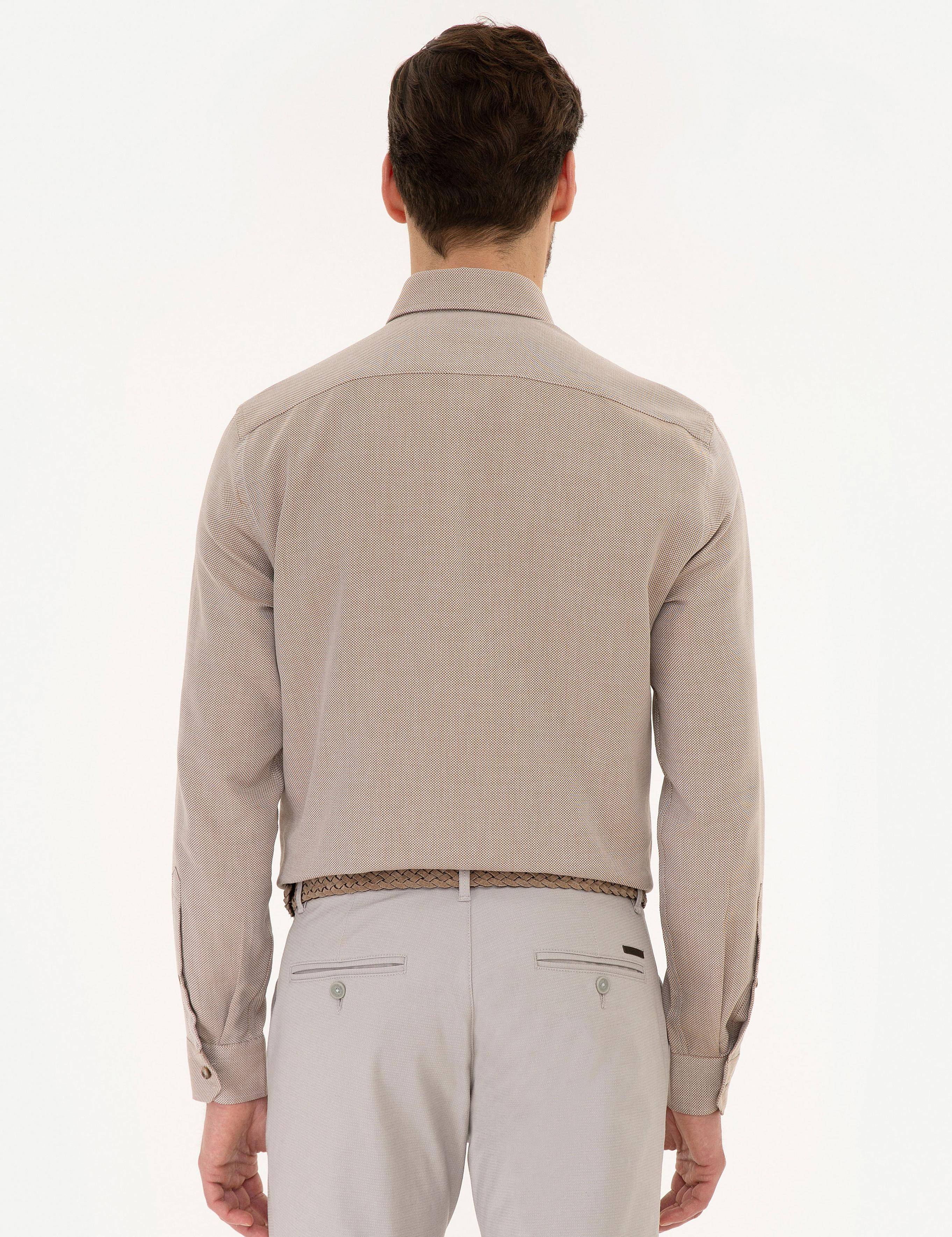 Kiremit Slim Fit Uzun Kollu Gömlek