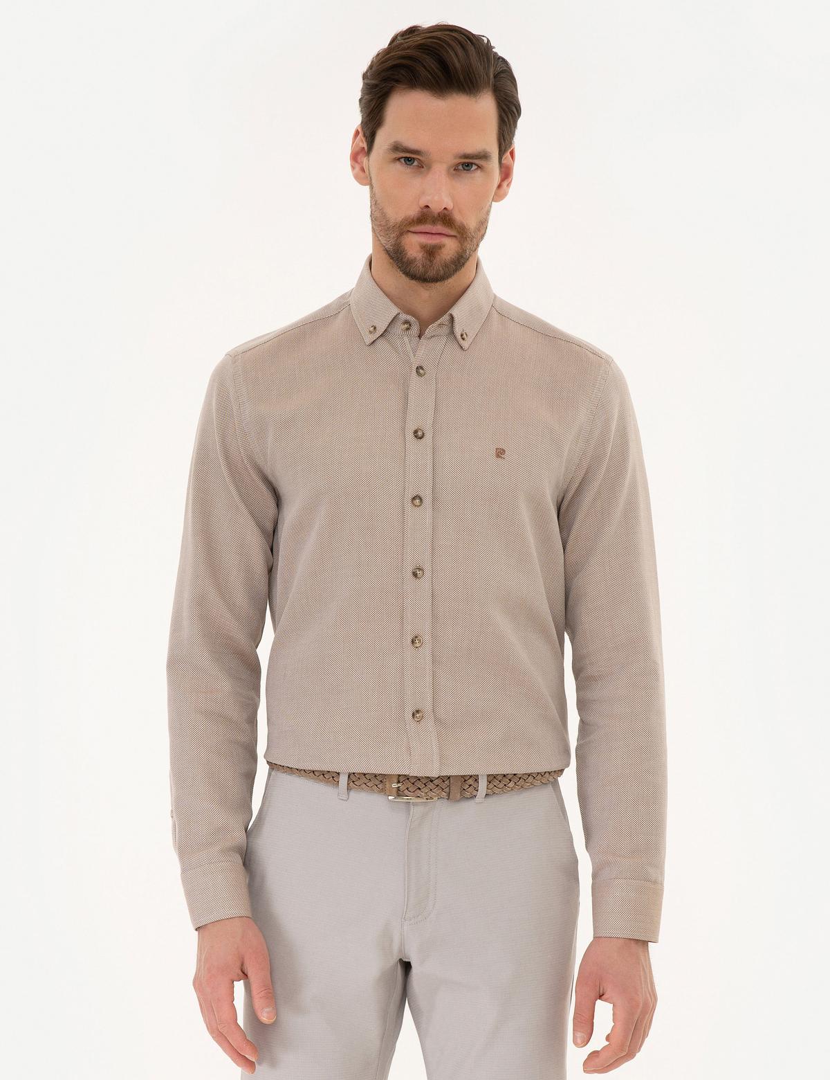 Kiremit Slim Fit Uzun Kollu Gömlek - 50220193028