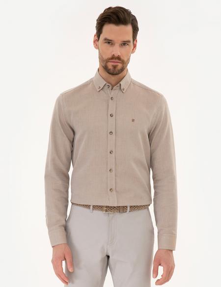 Kiremit Slim Fit Uzun Kollu Gömlek - 50220193028