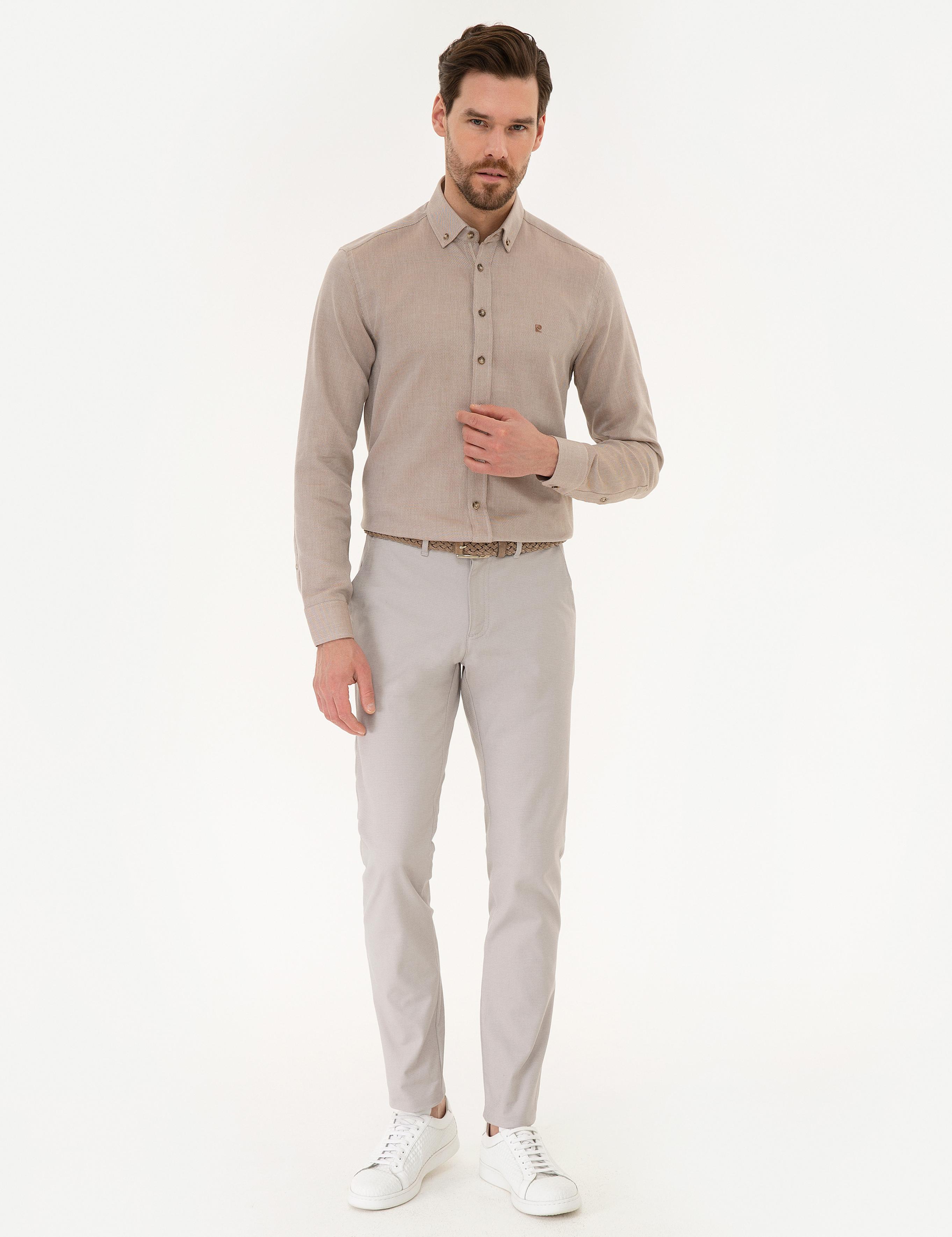 Kiremit Slim Fit Uzun Kollu Gömlek