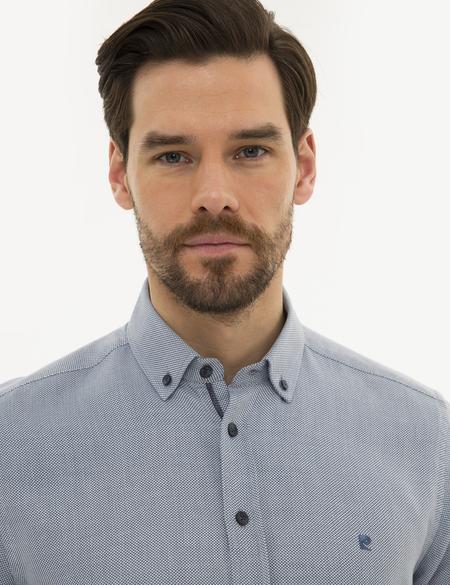 Lacivert Slim Fit Uzun Kollu Gömlek - 50220193117