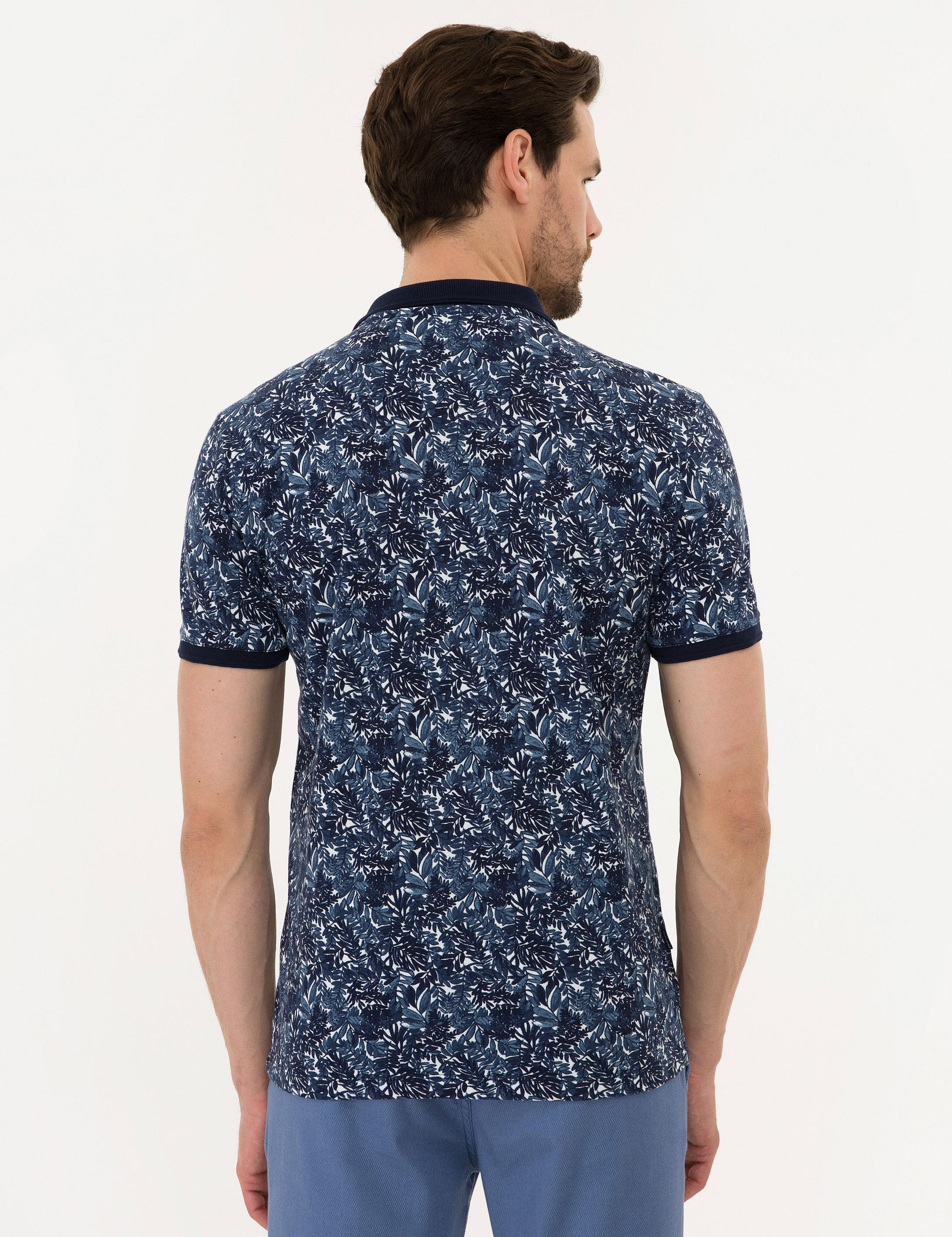 Lacivert Slim Fit Polo Yaka T-Shirt