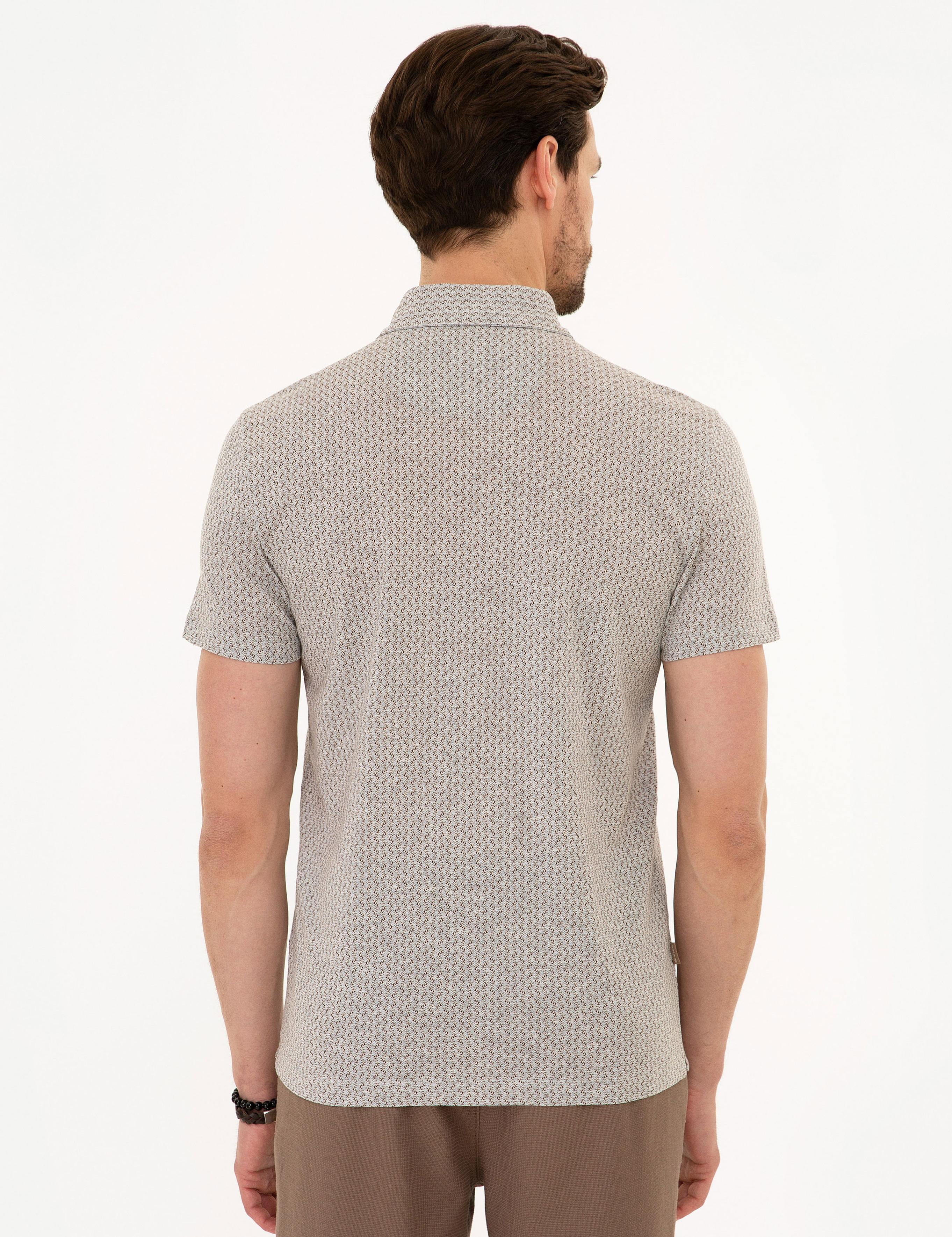 Açık Kahverengi Slim Fit Merserize Polo Yaka Tişört